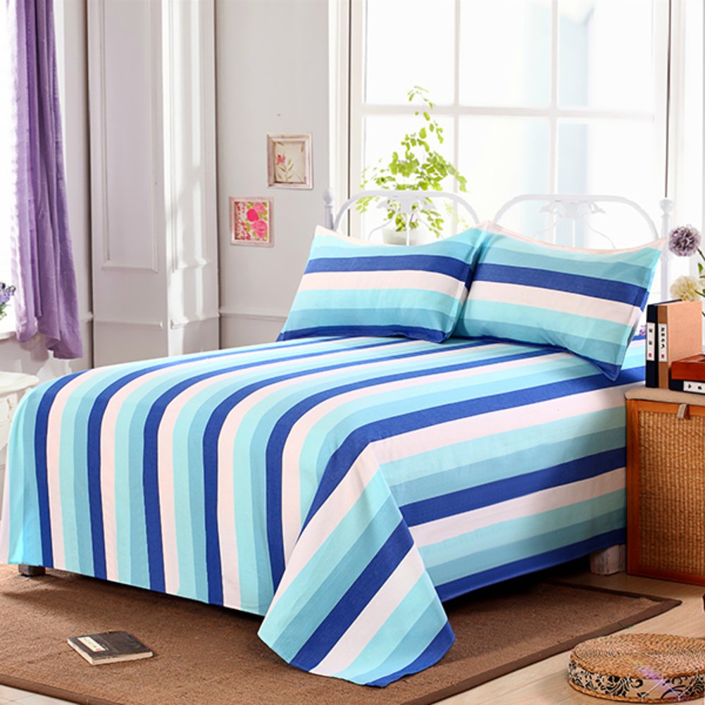 Drap en coton épais fini le linge qui s'use pour lit double 250x250