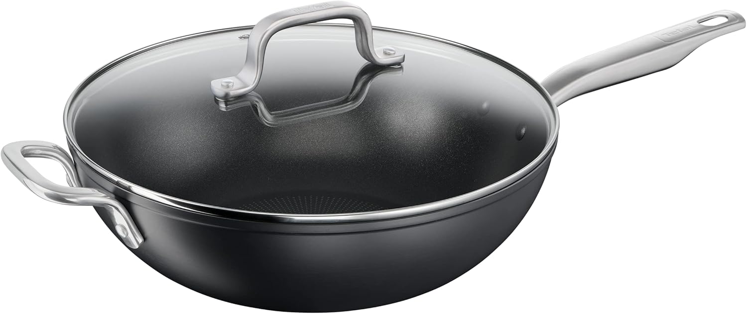 Tefal Premium Specialty Hard Anodised Induction NonStick Wok 32cm