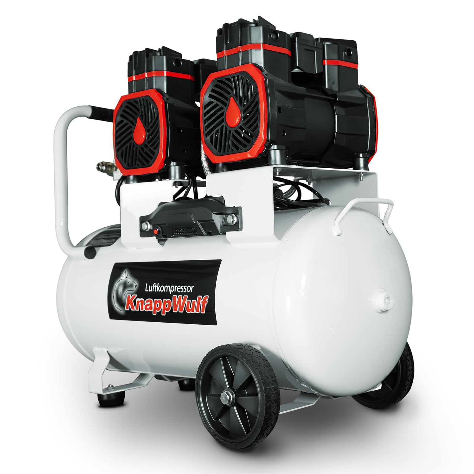 KnappWulf KW6050 Flüsterkompressor 10 Bar 50L Tank 512L/min 3000W 230V brushless Motoren Druckluftkompressor