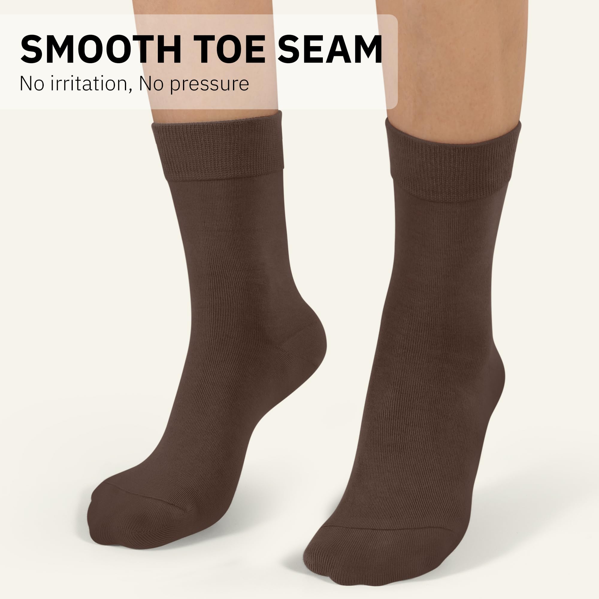 CLOSEMATE 5 Paia Calzini Donna Autunno Inverno Bianchi Morbidi Caldi in Cotone Spesso Calze di Spugna Felpato Casual Moda Comfortevole per Tempo Freddo 35-38 39-42