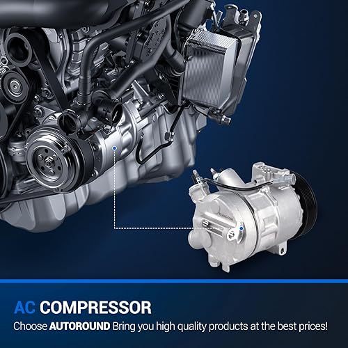 Miniatura 7 de Autoround CO30011C Aire acondicionado A/C Compresor de CA con embrague compatible con Jeep Compass Patriot 2009-2017 2.0L 2.4L, Dodge Caliber