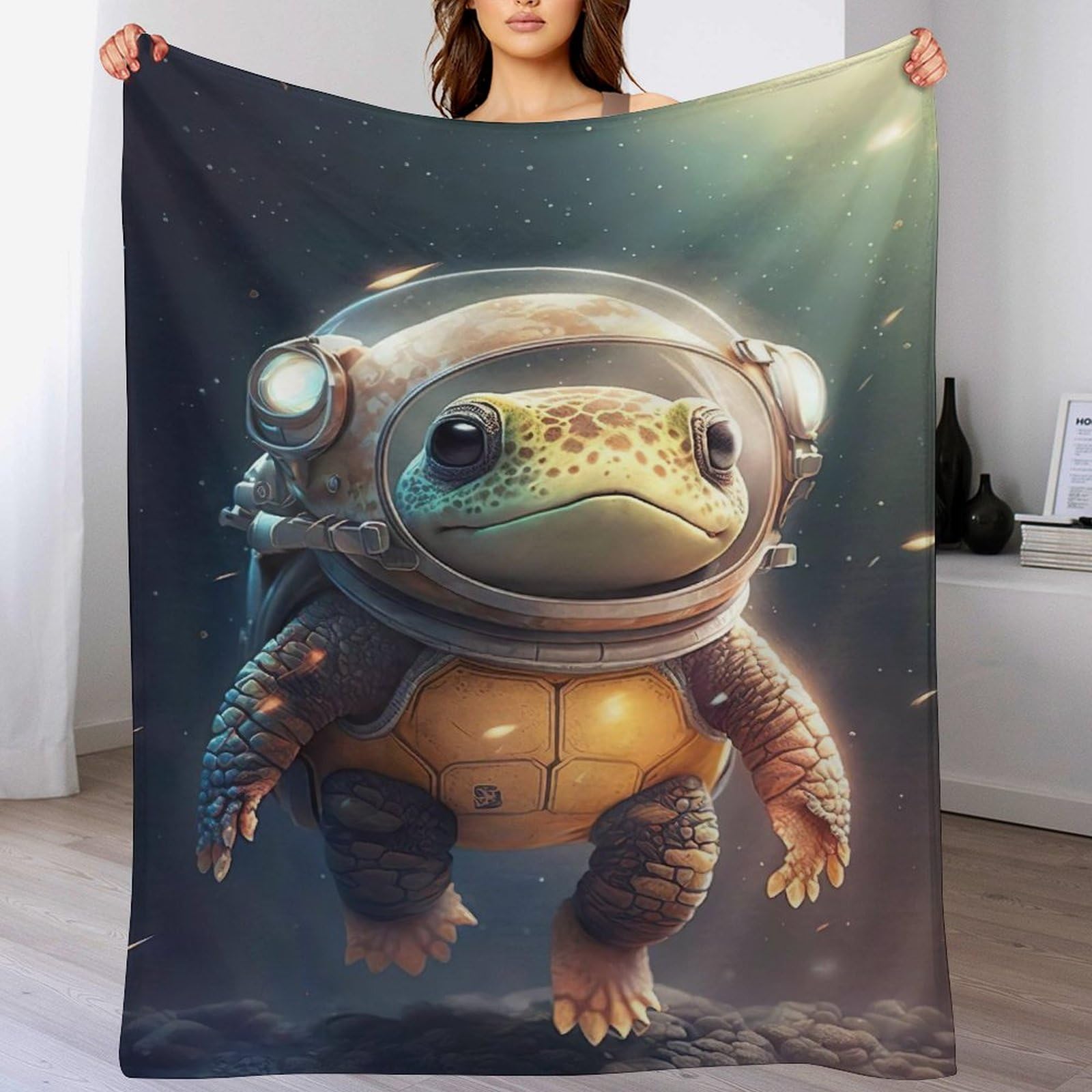 Couverture chaude pour canapé flannel tortue contre le froid en hiver