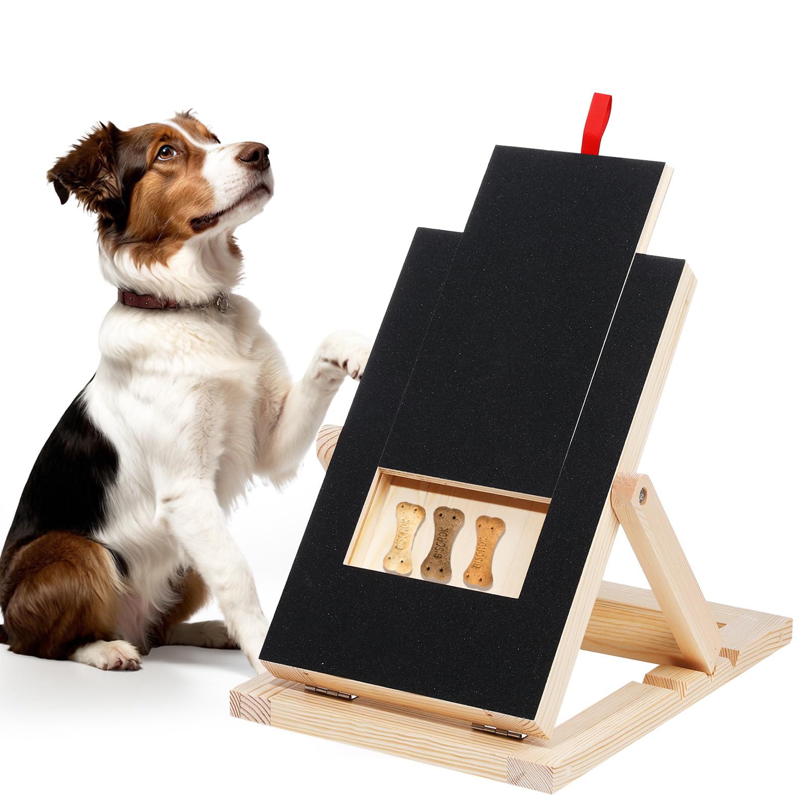 Greoer Adjustable Premium Dog Nail Scratch Board | Pet Grooming Tool with Storage Drawer | Sturdy Claw Care Board for Canine Nail Station | Ultimate Dog Nail Care Accessory | 29x40.5cm