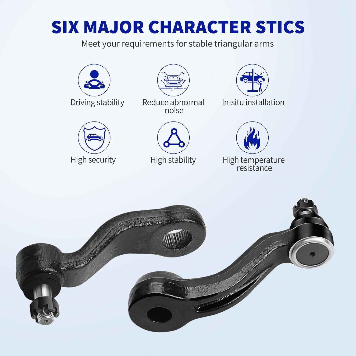 LCWRGS Front Pitman Idler Arm for Chevy GMC C1500 C2500 C3500 K1500 K2500 K3500 Suburban Tahoe Yukon, Pitman Arm Idler Arm Bracket Assembly, K6447 K6335 K6722-3pc