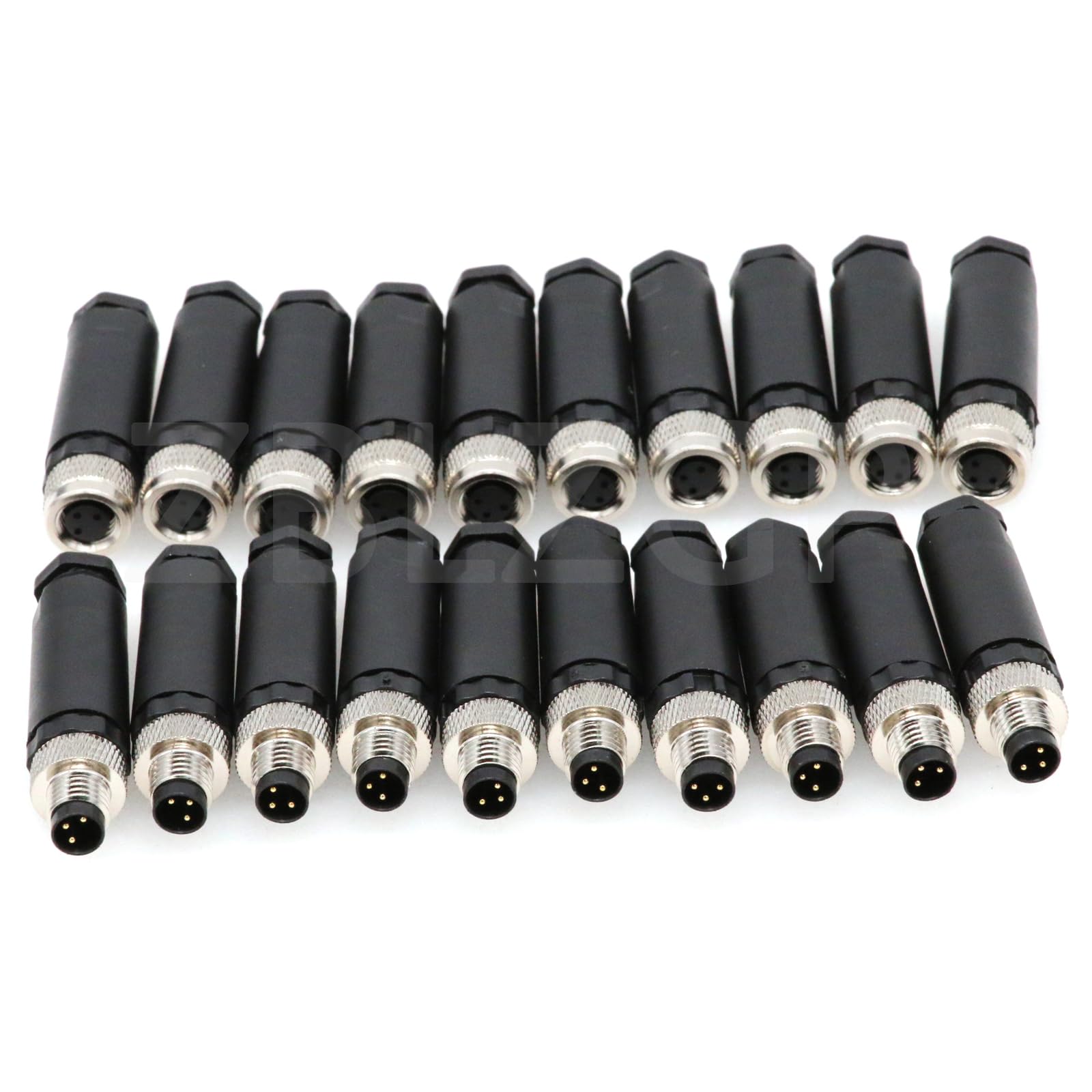 ZBLZGP M8 3Pin Male to Female Plug Socket Connector Aviation IP67 Waterproof Screw Threaded Coupling Sensor Connector 10Pack - Image 3