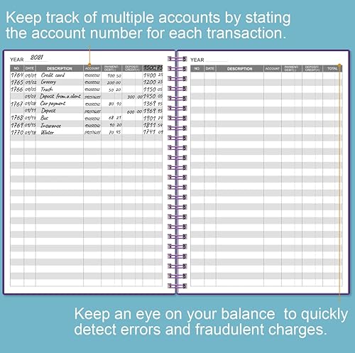 Miniatura 3 de Libro de contabilidad - Diario de registro de contabilidad A5 para pequeñas empresas y uso personal, libro de cuentas para seguimiento de dinero,