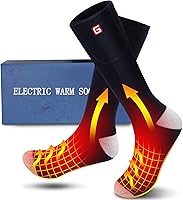 Vista 1 de Autocastle Calcetines calefactables para hombre, recargables, con pilas, calentadores de calor, calentados por batería, calentadores de pies