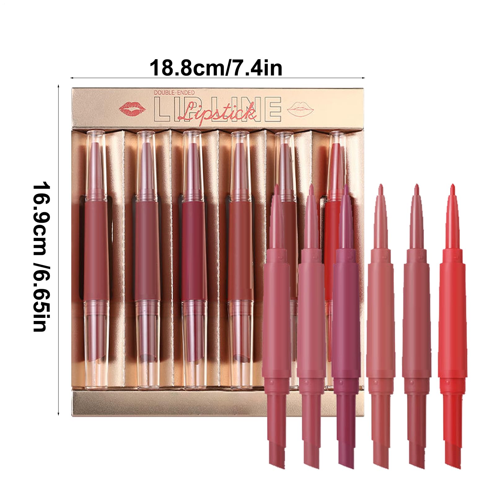 Flüssigkeitsset – Wasserfester Lippenstift, langanhaltend, , samtig, cremige Lippen, Antihaft-Make-up, Geschenk-Set für Mädchen, Frauen, Reisen