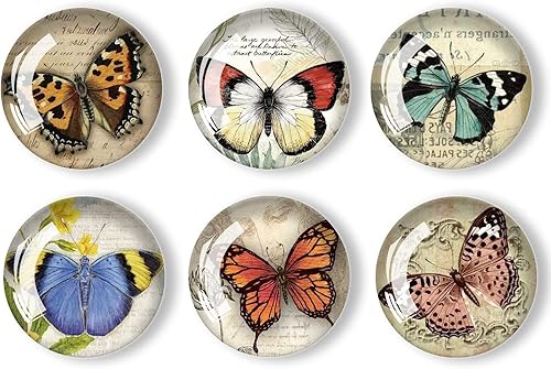 Miniatura 6 de 12 calcomanías de cristal fuertes para nevera, imanes de cristal de mariposa para nevera, decoración para manualidades, imanes de nevera fuertes