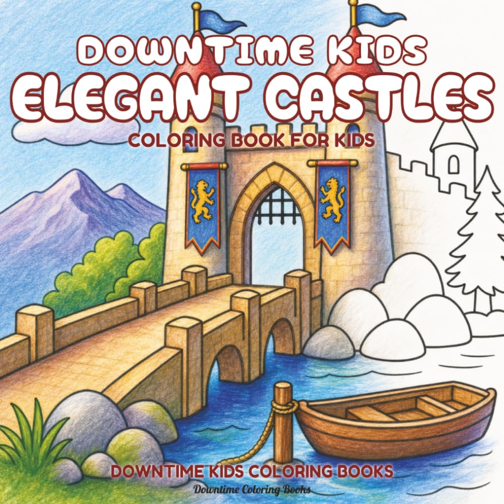 Downtime Kids Elegant Castles: Coloring Book for Kids (Downtime Kids Coloring Books)