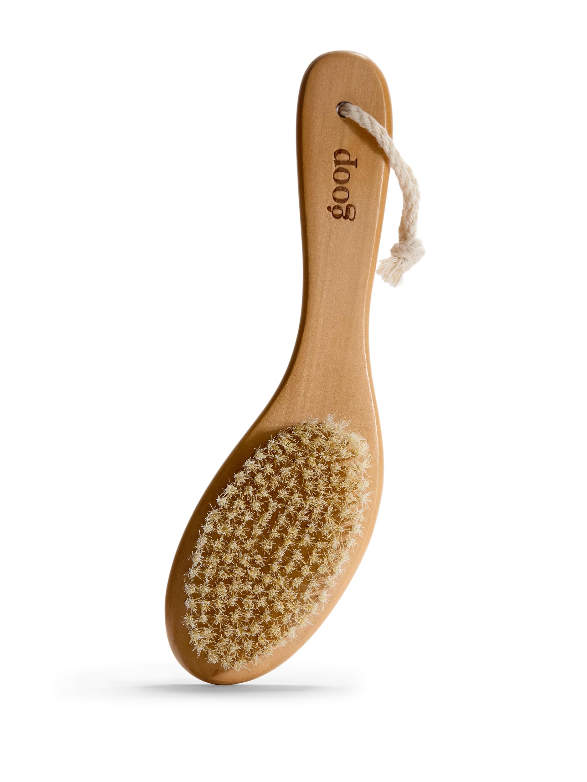 goop Beauty Dry Brush | Exfoliating & Detoxifying for Dry Skin | Wooden Brush with Natural Biodegradable Sisal Fibers | Sweeps Away Dead Skin Cells for Luminous, Smooth Skin | FSC-Certified