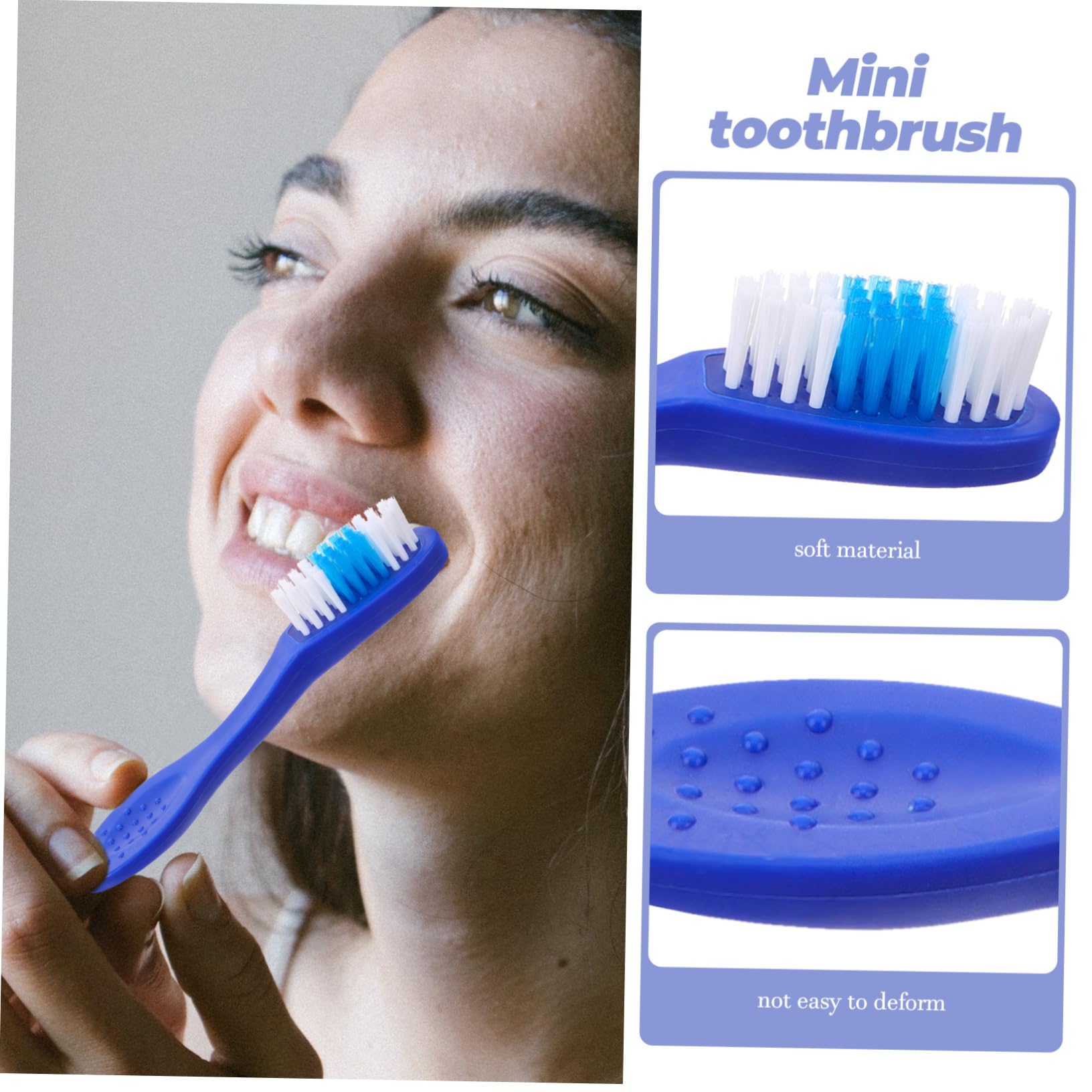 5 Set Spazzolino Da Denti Anti-Autolesionismo Con Manico Testine Portatili Spazzolini Per Prigioni Piccoli Mini Per Adulti Detenuti Morbidi Mini Spazzolini 10 pezzi * 5