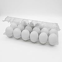 Vista 7 de Huevos de Pascua de 18 piezas, huevos de madera blancos, huevos decorativos lisos de tamaño real para niños, pintura de Pascua DIY tu propia