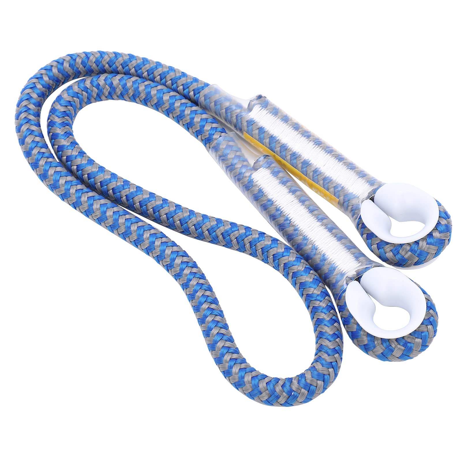 equlup 8mm (5/16) Prusik Cord Pre Sewn 22KN Nylon Prusik Loop Multipurpose Rope for Outdoor Climbing Arborist Mountaineering (Single-line Blue 80cm)