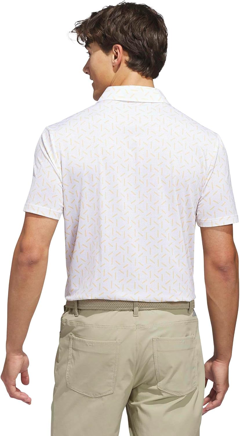 adidas Mens Ultimate365 Mesh Print Climacool Polo