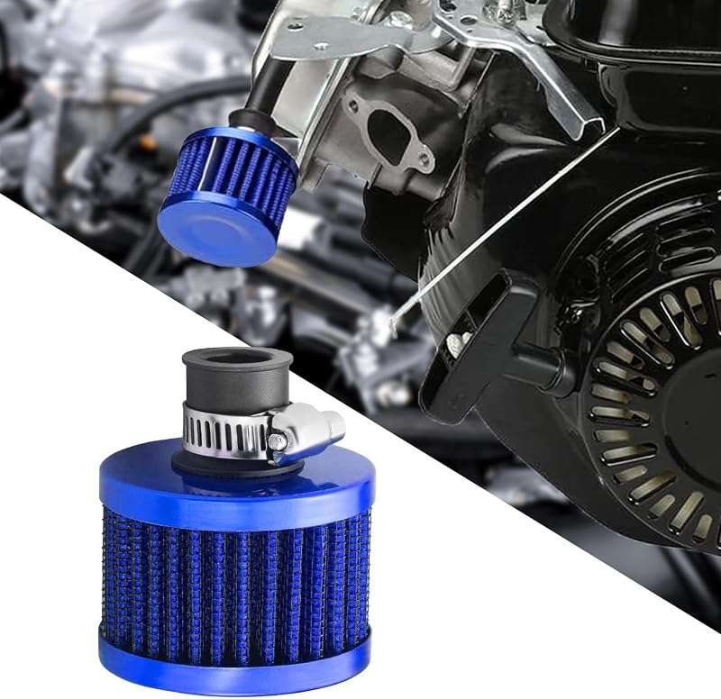 Filtro de ar de respiro Kutyun com entrada de 12 mm para motores e motocicletas – 1 unidade