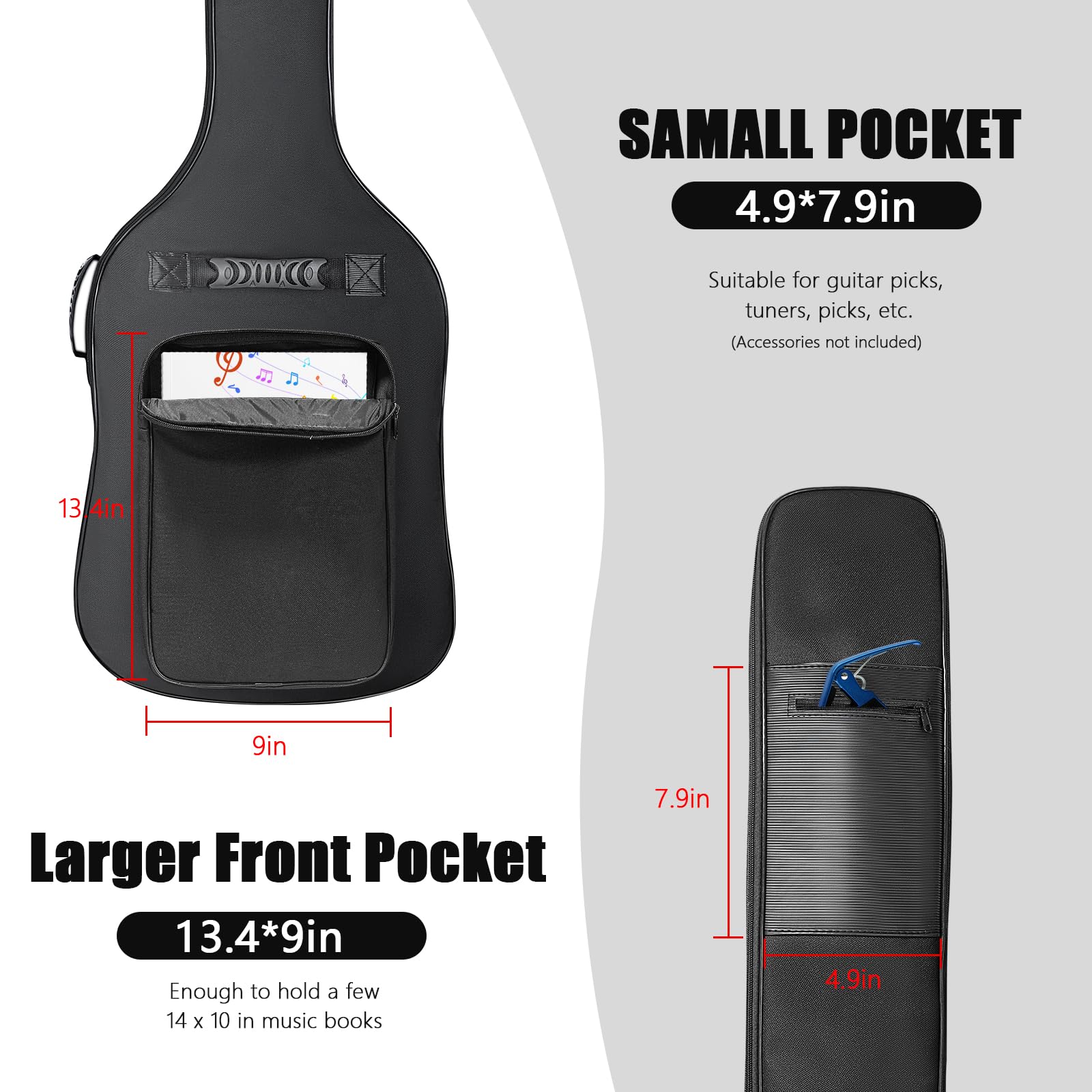LETSROCK Funda para bajo y bajo, Mochila Acolchada Gruesa, Bolsa Suave para bajo eléctrico, Doble Correa de Hombro Ajustable y Correa para el Cuello