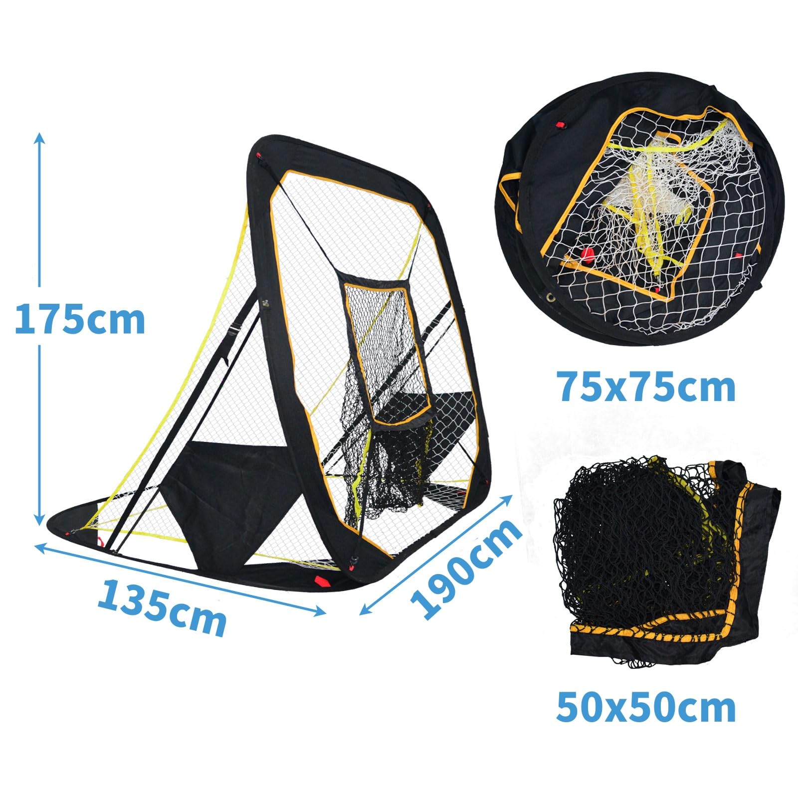 野球　折畳式　バッティングネット ZENY 野球練習ネット 幅153x高さ153x奥行き75.5cm 軟式 硬式