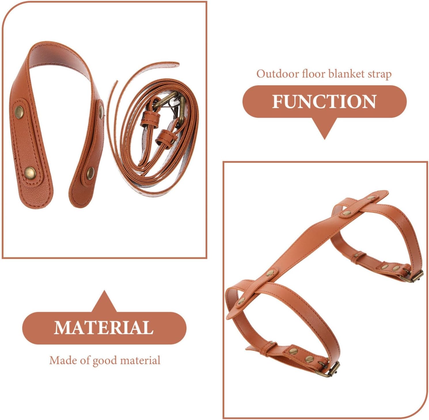 KICHOUSE Blanket Strap for Easy Carrying Camping and Picnic Blanket Binding Strap Lightweight and Portable for Outdoor Adventures and Yoga Fitness