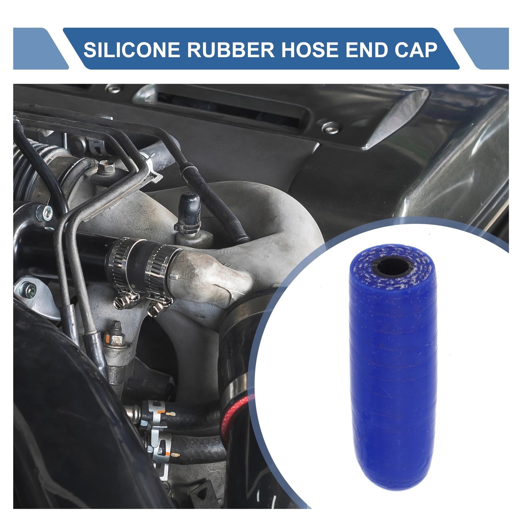 tuyau de refroidissement du radiateur Ensemble de bouchons d'extrémité de tuyau en caoutchouc silicone, diamètre intérieur de 6 à 40 mm, longueur de 40 mm, avec colliers de serrage(32mm ID)
