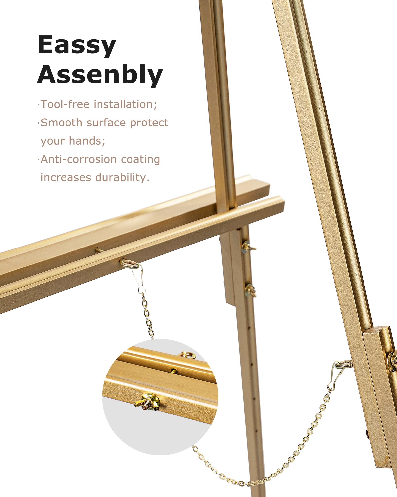 Schildersezelstandaard, verstelbaar statief, 160 cm, studio telescopische vloerezels, ezelstandaard, bruiloft, draagbaar, opvouwbaar, voor kunstdisplays, schilderen en posters, zwart