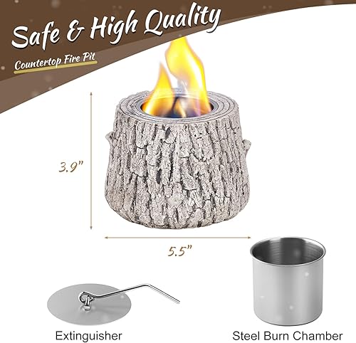 Miniatura 7 de Cuenco para fogata de mesa para interiores mini chimenea con alcohol para frotar  Fogata portátil de etanol  Tazón para fogata de mesa