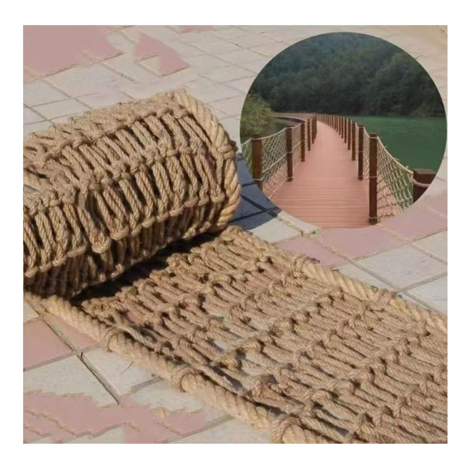 Rete da arrampicata per bambini Corsa ad ostacoli 2x2m Indoor Outdoor Rete di sicurezza per cortile Swing Formazione Case sugli alberi Parco giochi Gioco attivo C Corda per bambini