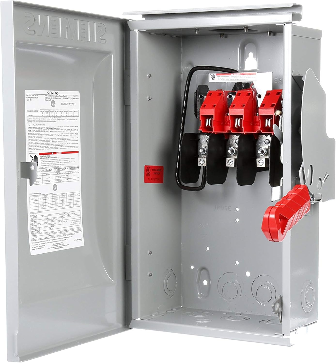 Siemens HNF262R 60-Amp 2 Pole 600-volt 2W Non-Fused Heavy Duty Safety Switches