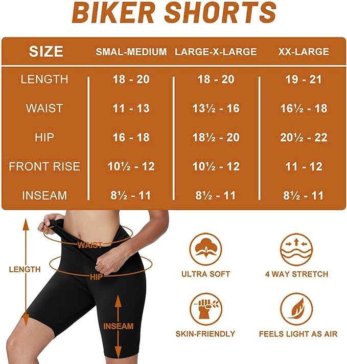 The high-waisted design of these biker shorts not only flatters the figure but also provides added support and comfort during physical activity. The black color is classic and can easily be paired with any workout top or sports bra. Made from a blend of polyester and spandex, these shorts are moisture-wicking, quick-drying, and stretchy, ensuring a comfortable and breathable fit throughout your workout.