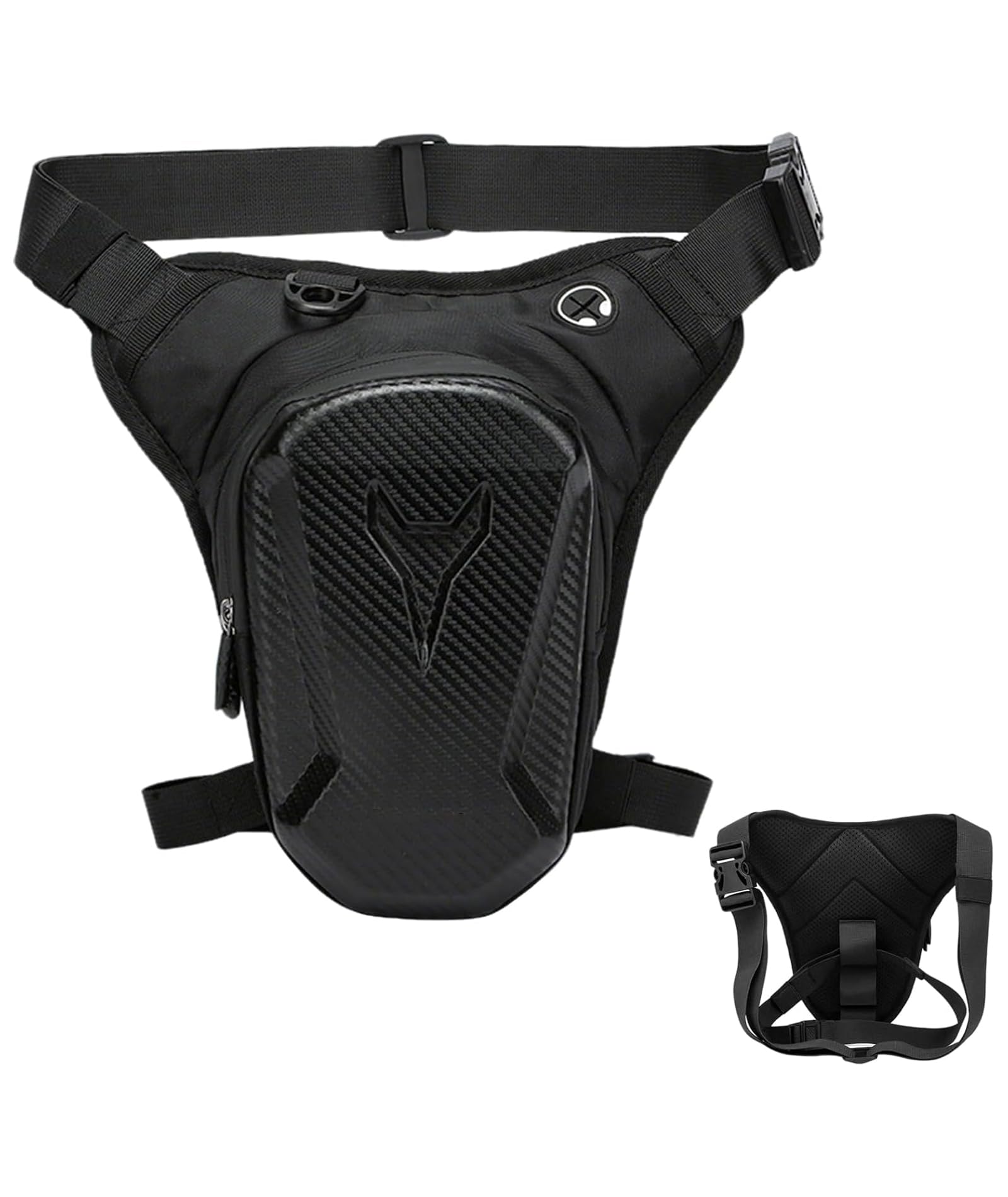Thigh Bag, Waterproof Riding Bag with Reflective Design, Multi-Pocket Storage for Motorcycle Cycling and Outdoor Activities, Adjustable Straps in Black Color-picture-43