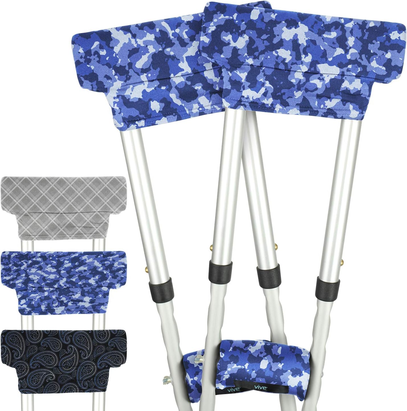 Vive Crutch Pads for Armpits and Hand Grips Pads for