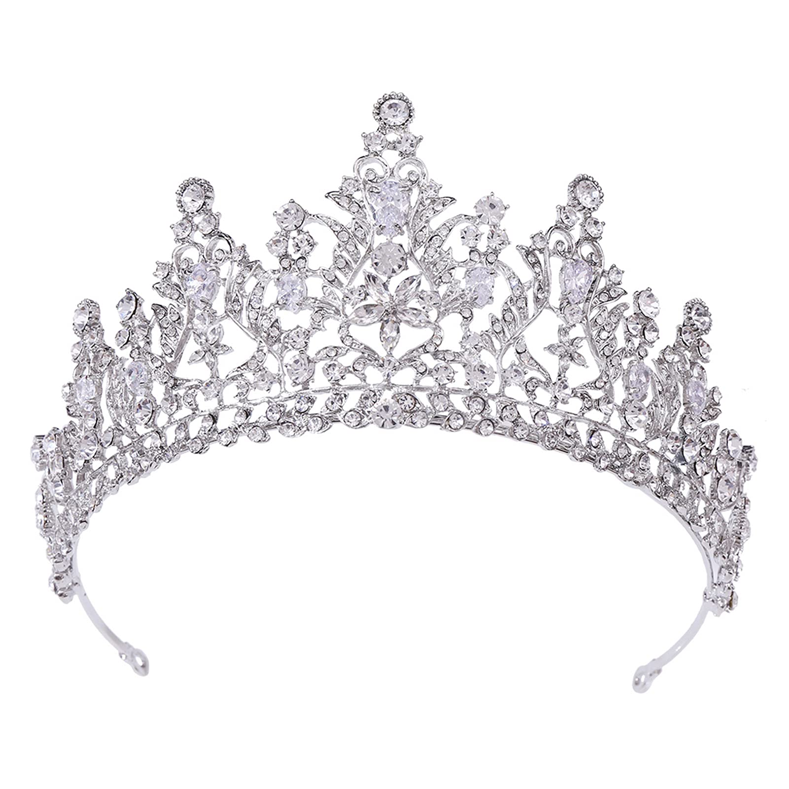 Eseres Crystal Queen Crown Bridal Tiara Headband Pageant Prom Wedding Hair Accessories