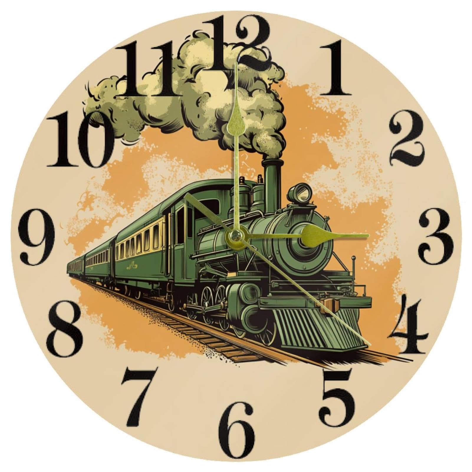 Horloge murale sans tic-tac verte pour éliminer les bruits de pendule agaçants