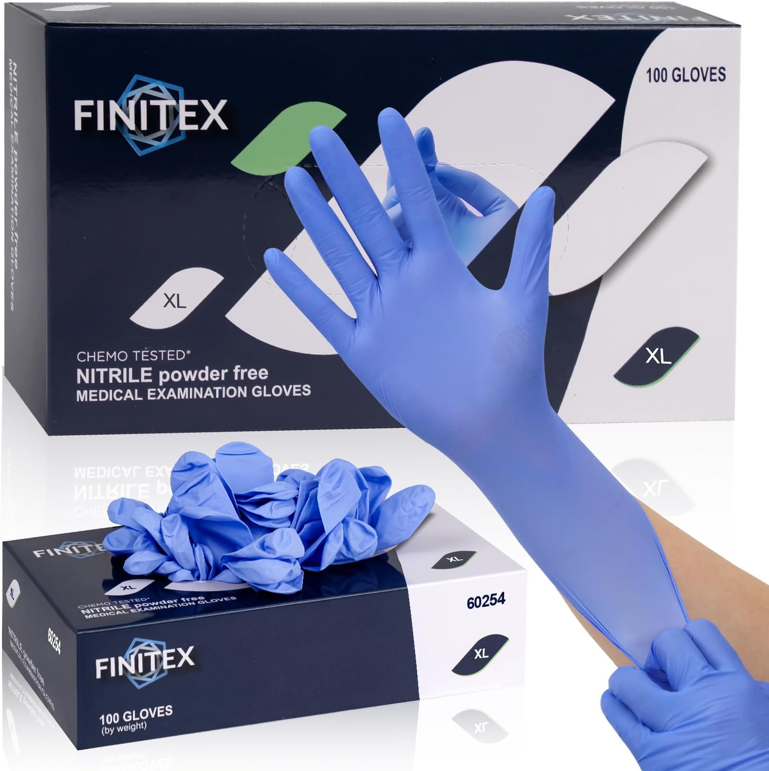 FINITEX Nitrile Disposable Gloves Medical Exam Gloves - 100/1000 PCS Latex-free Examination Purple Chemo Food Glove
