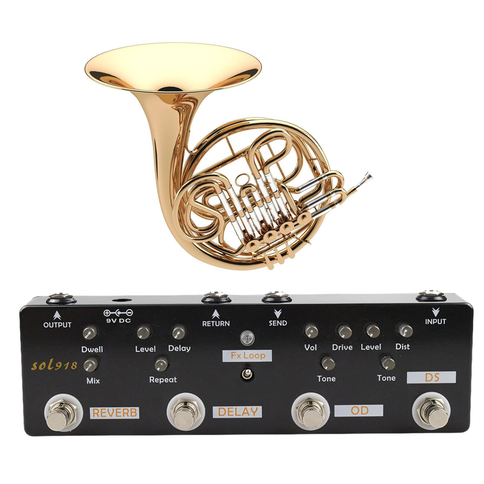 Pedal potenciador de señales de guitarra de metal negro adecuado para pastillas pasivas y conexión de cable largo sin pérdida de tono, efector de repuesto de guitarra