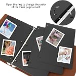 QWORK® Album de photos, 60 Pages/30 Feuilles Carnet en cuir, Album de photos, pour mariage, Anniversaire, Noël, Anniversaire