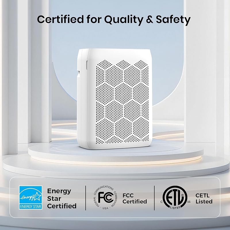 DOMOTRIX Air Purifiers for Home Large Room Up to 2200 Ft², HEPA Air Purifier for Bedroom with PM2.5 Air Quality Display, Washable Pre-Filter and Sleep Mode, Air Cleaner for Smoke, Dust & Pollen image 7