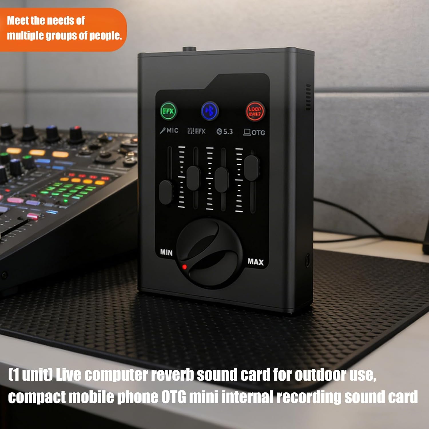 Miniature USB Sound Card with 5.0 for Live Streaming and Outdoor Use Metal Housing