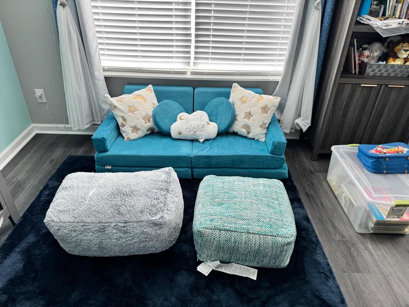 10 Piece Soft Modular Microsuede Foam Kids Play Couch