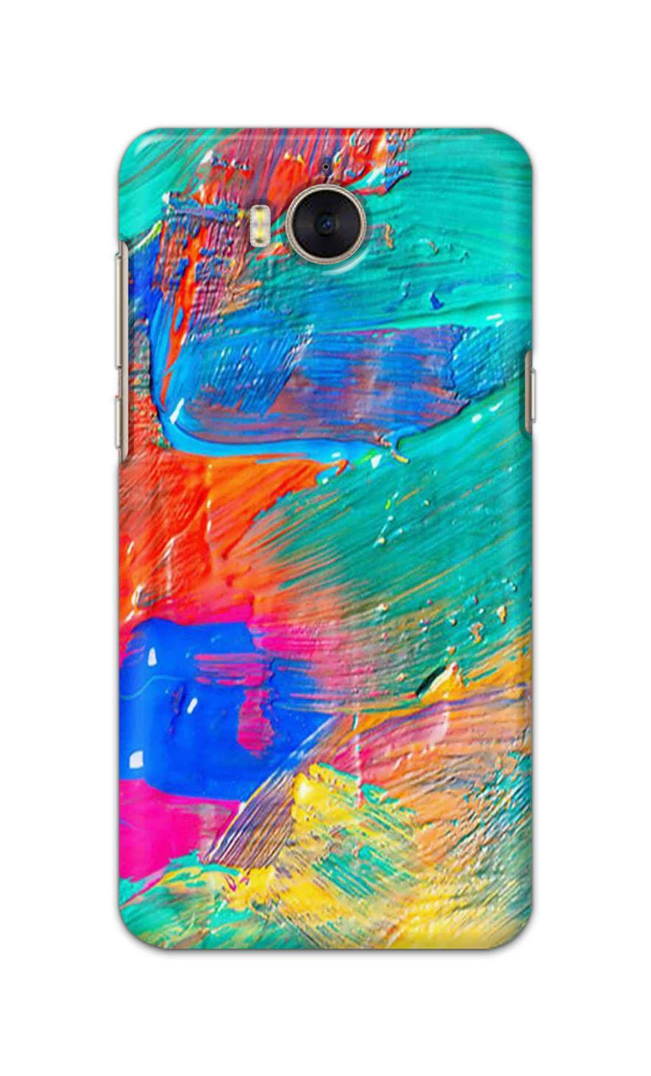 MaroraCases Wall Stroke Painting Multi Colours Rainbow Art Hard Printed Designer Case for Huawei Y6 (2017), MYA-L03/L23, L02/L22, Huawei Nova Young Back Cover MRR1668