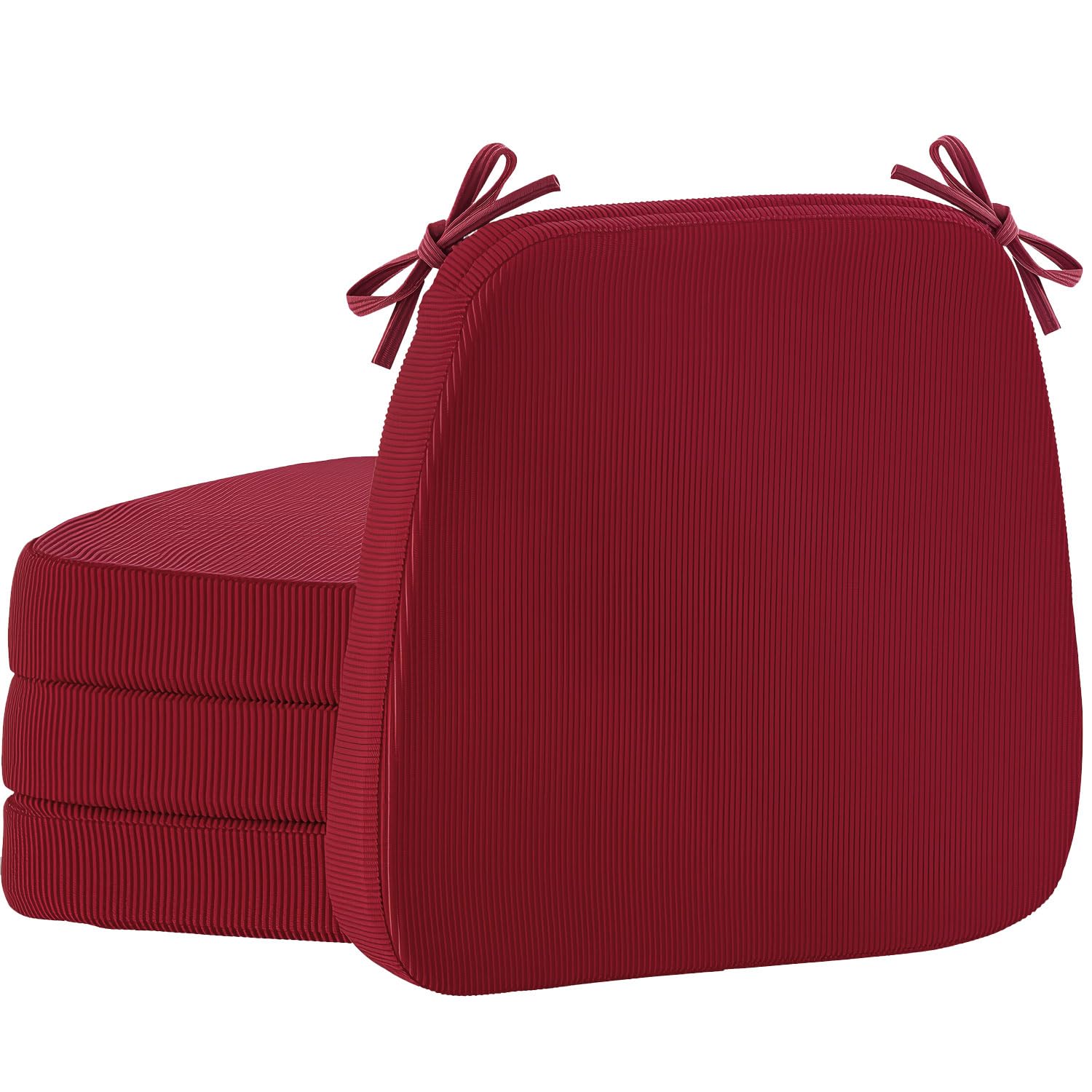 Photo 1 of ***MISSING PARTS***
Nobildonna 2'' Thick High-Density Foam Indoor Chair Cushions | Dining Chair Pads with Ties, Removable Washable Cover, Kitchen Chair Cushions 17"x16", Wine Red 4 Pack