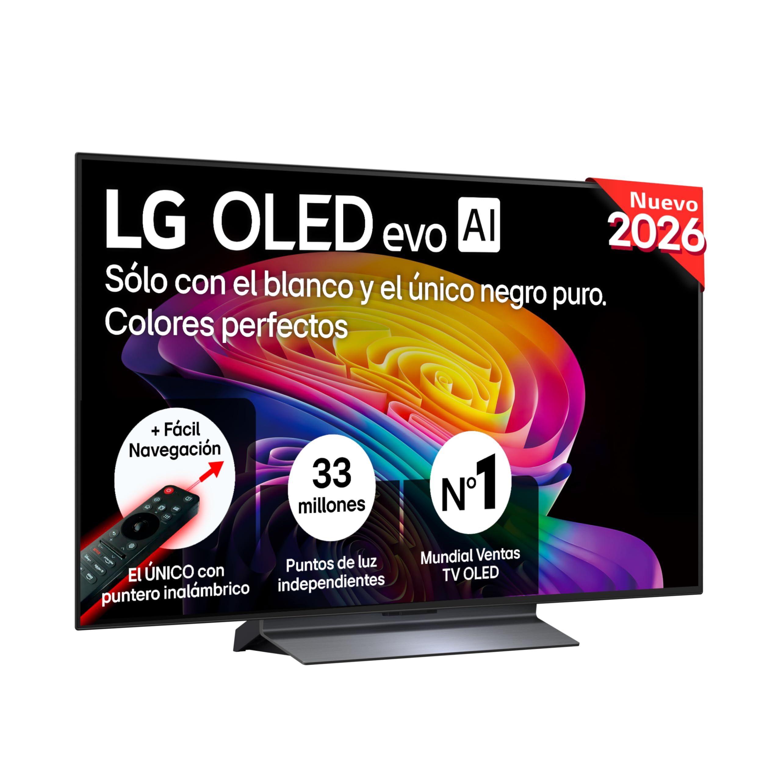 LG OLED48C64LA – Smart TV OLED EVO AI 48″ 4K Sin Reflejos 98.9%, 2026