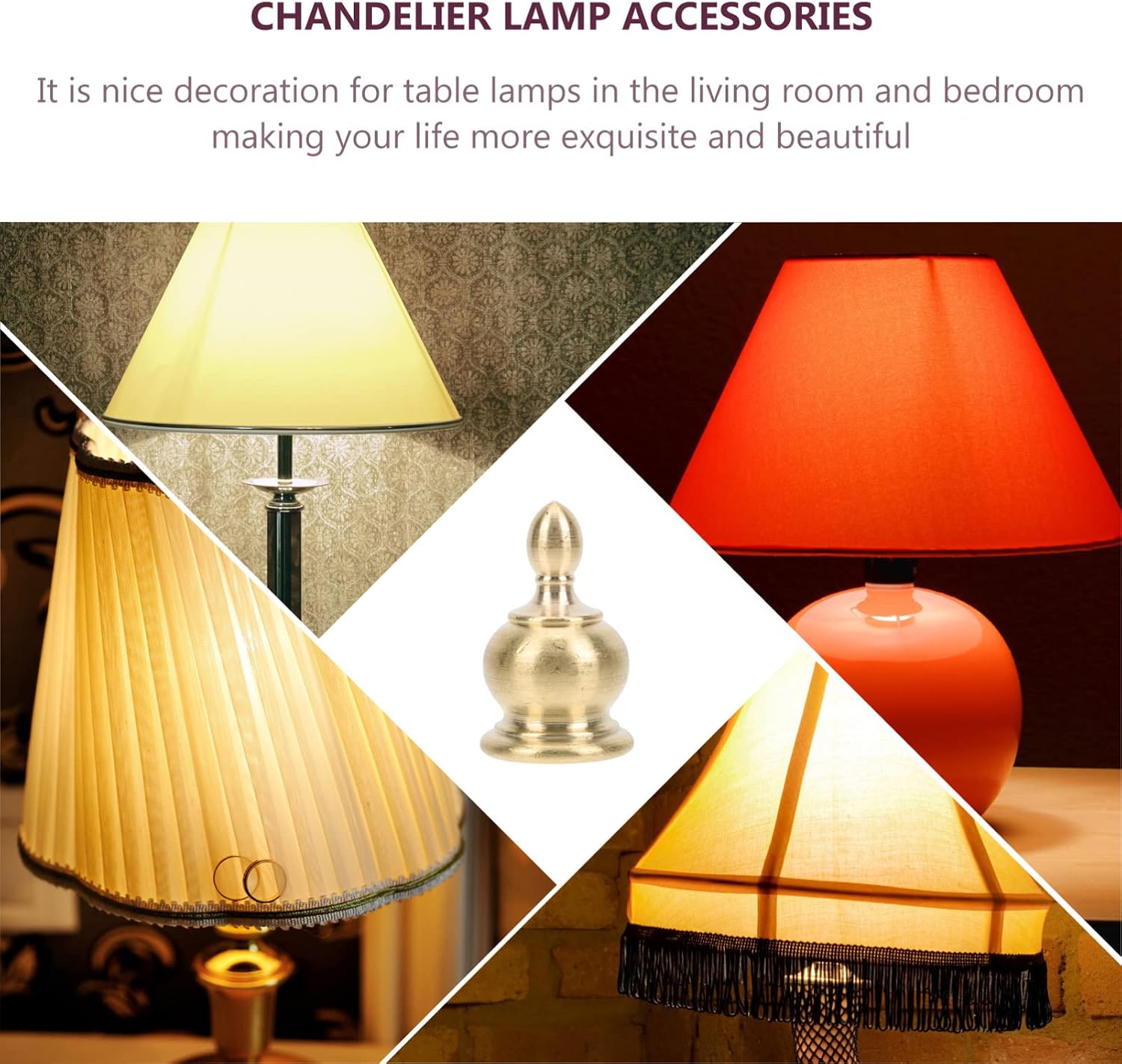 Table Lamp Accessories Lamp Finial Decor Light Caps Finials for Lamps Lampshade Finial Chic Light Screw Caps Lampshade Accessories Lamp Decoration Copper Lamp Finial Lamp Caps Knob