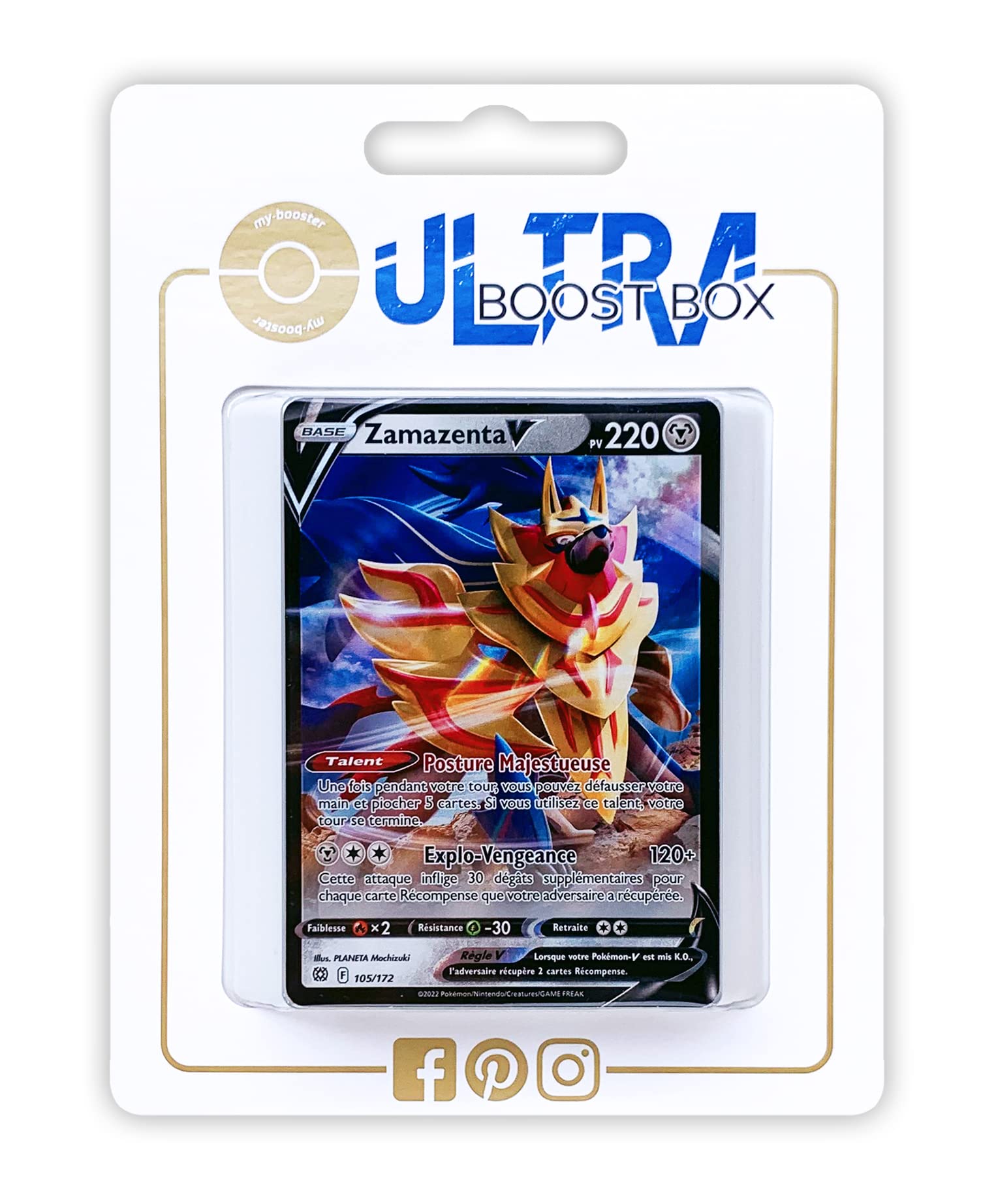 Zamazenta V 105/172 - Ultraboost X Sword and Shield 9 - Sparkling Stars