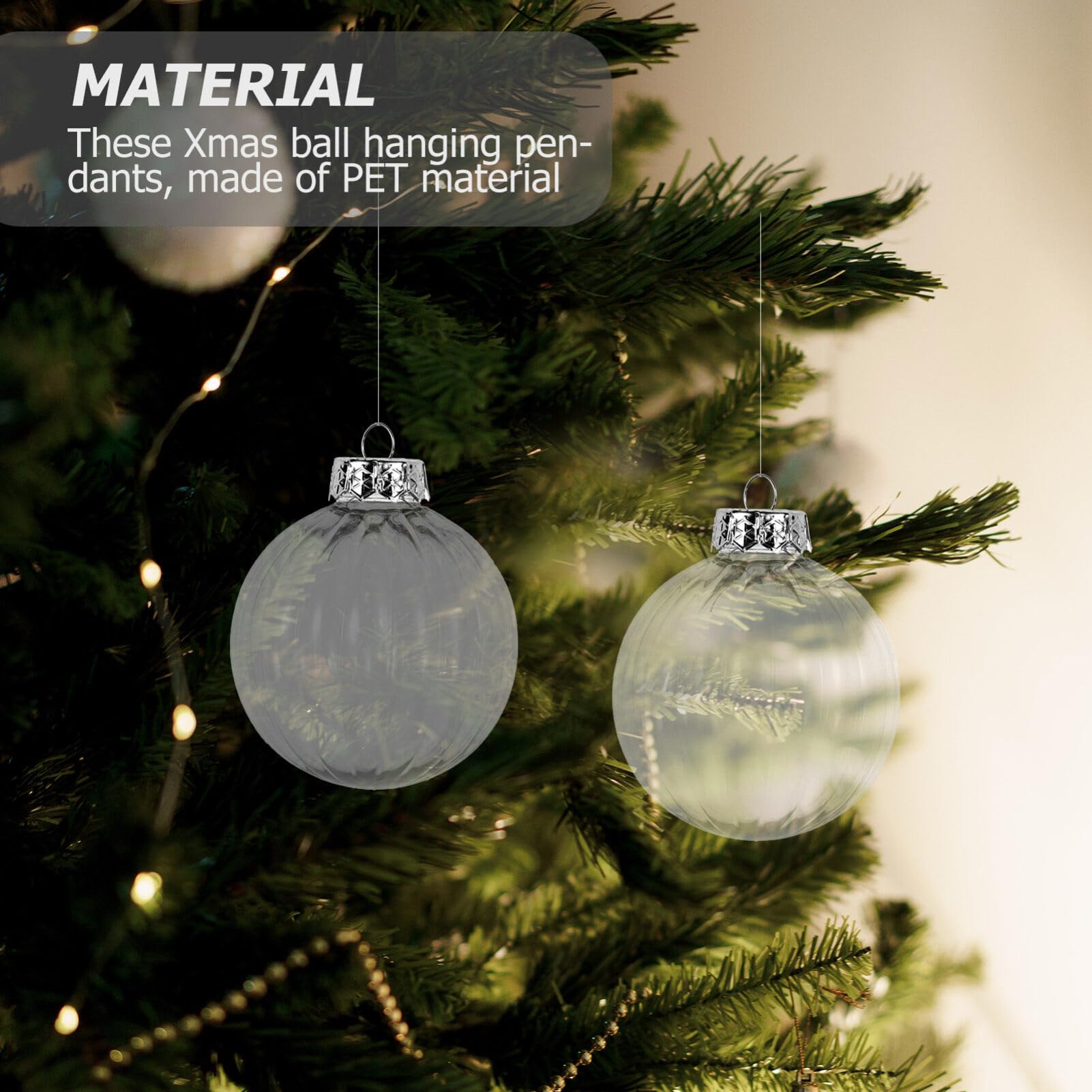 ABOOFAN 20piezas Adornos Navideños De Bola Rellena Bolas Colgantes para Árbol Decoración De Navidad