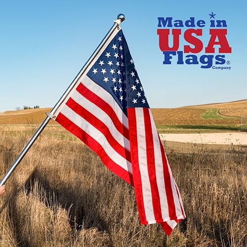 Miniatura 7 de Bandera de Estados Unidos de 3 x 5 pulgadas con ojales resistente duradero para todo tipo de clima hecho en Estados Unidos estrellas bordadas con