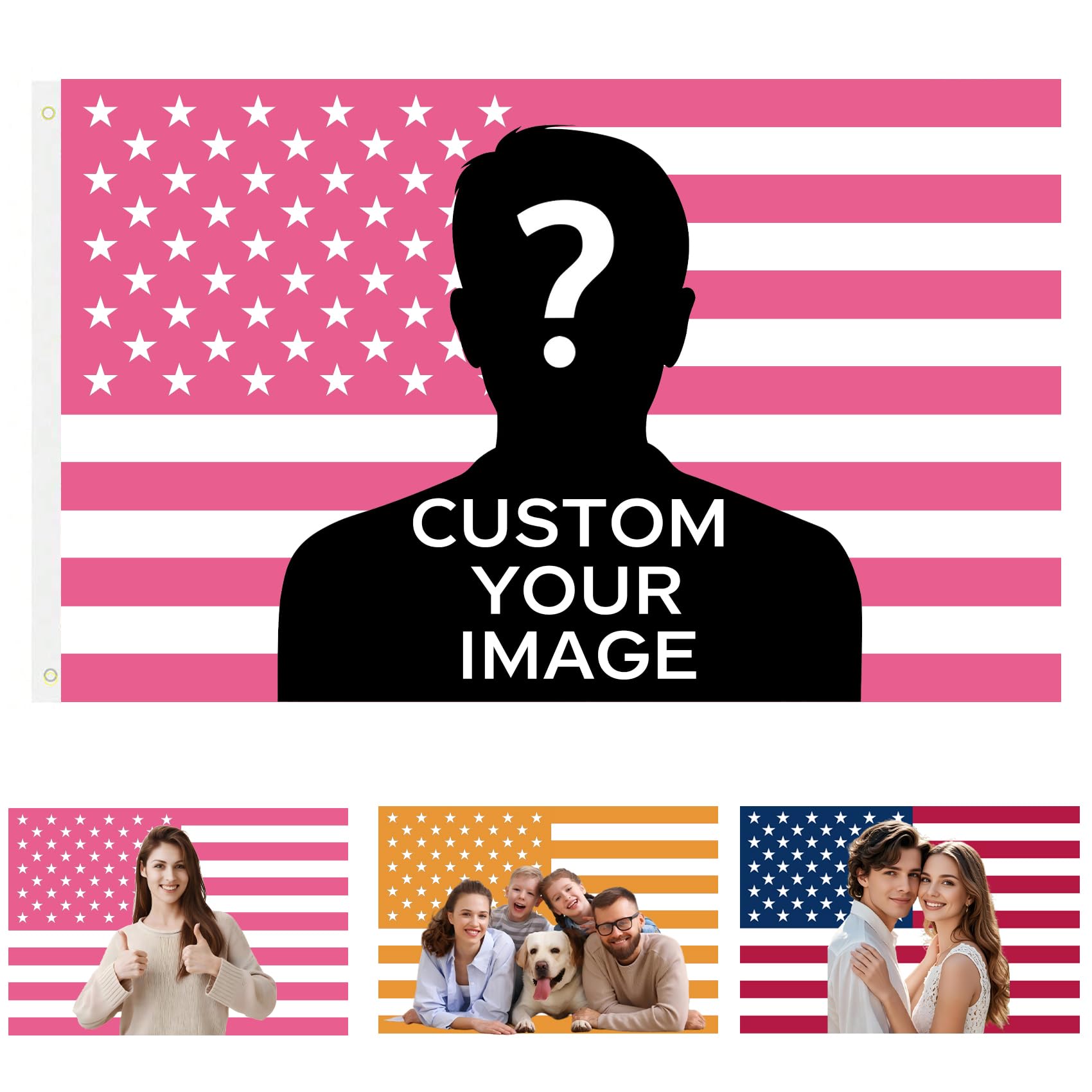 Custom Flag,Personalised Flags,Make Your Own Flags with Print Photo/Logo/Text,Personalized House Flag for Yard Lawn Porch,Memorial Family Welcome Flag