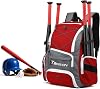 TAIHOYIN Baseball Bag - Bat Backpack for Baseball, T-Ball & Softball Equipment & Gear, Bat & Glove Holder, Large Main Compartment for Helmet & accessories, Separate Shoes Compartment
