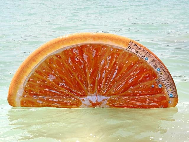 Foto 6 de 7 de Intex 58763EU - Colchoneta Hinchable naranja diseño realista