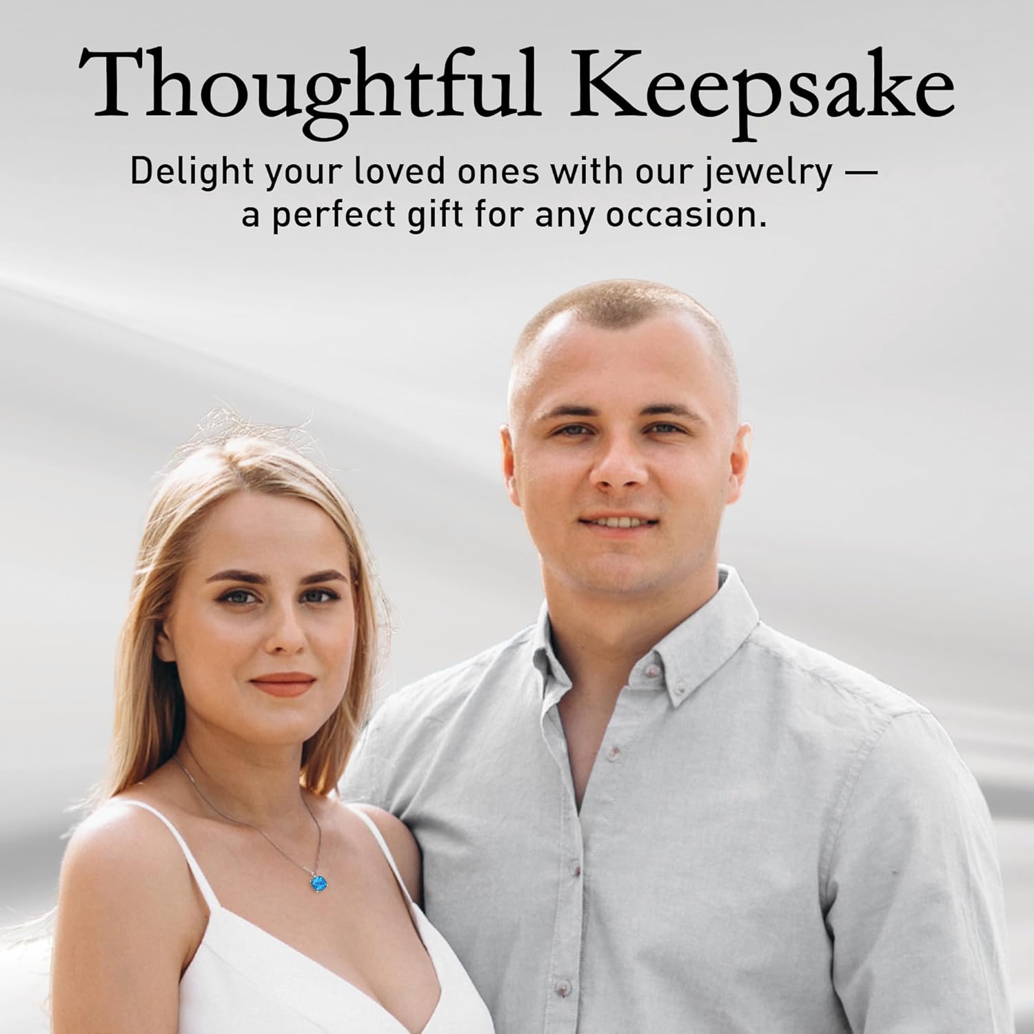 Women's 14k White Yellow Gold Necklace Birthstone Fine Jewelry Hanging Pendant Necklaces Sparkling Prong Sterling Silver Chain with Cushion Shape Gemstone Jewelry Gift - Image 7